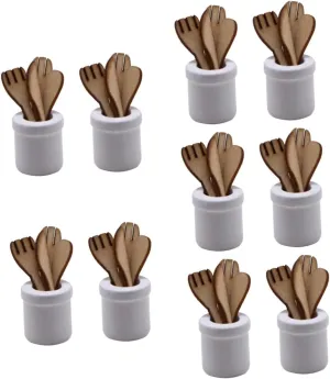 Milisten 10sets Miniature Kitchen Ware of Dollhouse Cooking Accessories for Boys and Girls Pretend Play Includes Tools and Decor for Realistic Playtime Fun