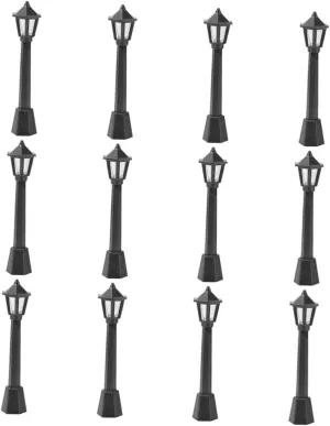 Milisten 48pcs Street Light Compact Plastic Scene Lamp Decor for Dollhouse Lightweight Ornament for Miniature Models for Railway Xmas Decor