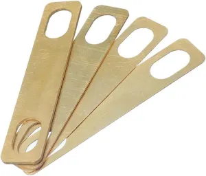 Milisten 4pcs Guitar Neck Gasket Thickened Guitar Part Accessory Acoustic Guitar Accessories Guitar Neck Rest Shim Guitar Accessories Kit Guitar Heightening Gasket Golden Brass