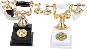 Milisten 6pcs Miniature Telephone Model Retro Decorative Phone for Dollhouse Vintage Mini Phone Decor for Mini House Boys and Girls Friendly Design