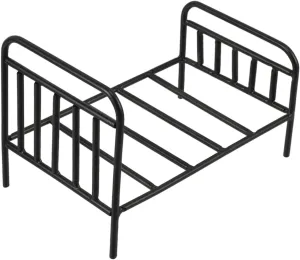 Milisten Miniature Iron Bed Potting Stand for Dollhouse Vintage Floral Display Decor Elegant Metal Furniture for Bedrooms Living Rooms and Studies