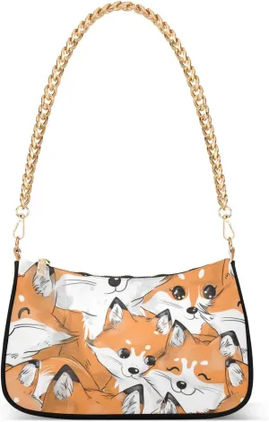 Milky Foxes Crossbody Bags for Women Tote Bag Women's Shoulder Handbags Clutch Purses for Women