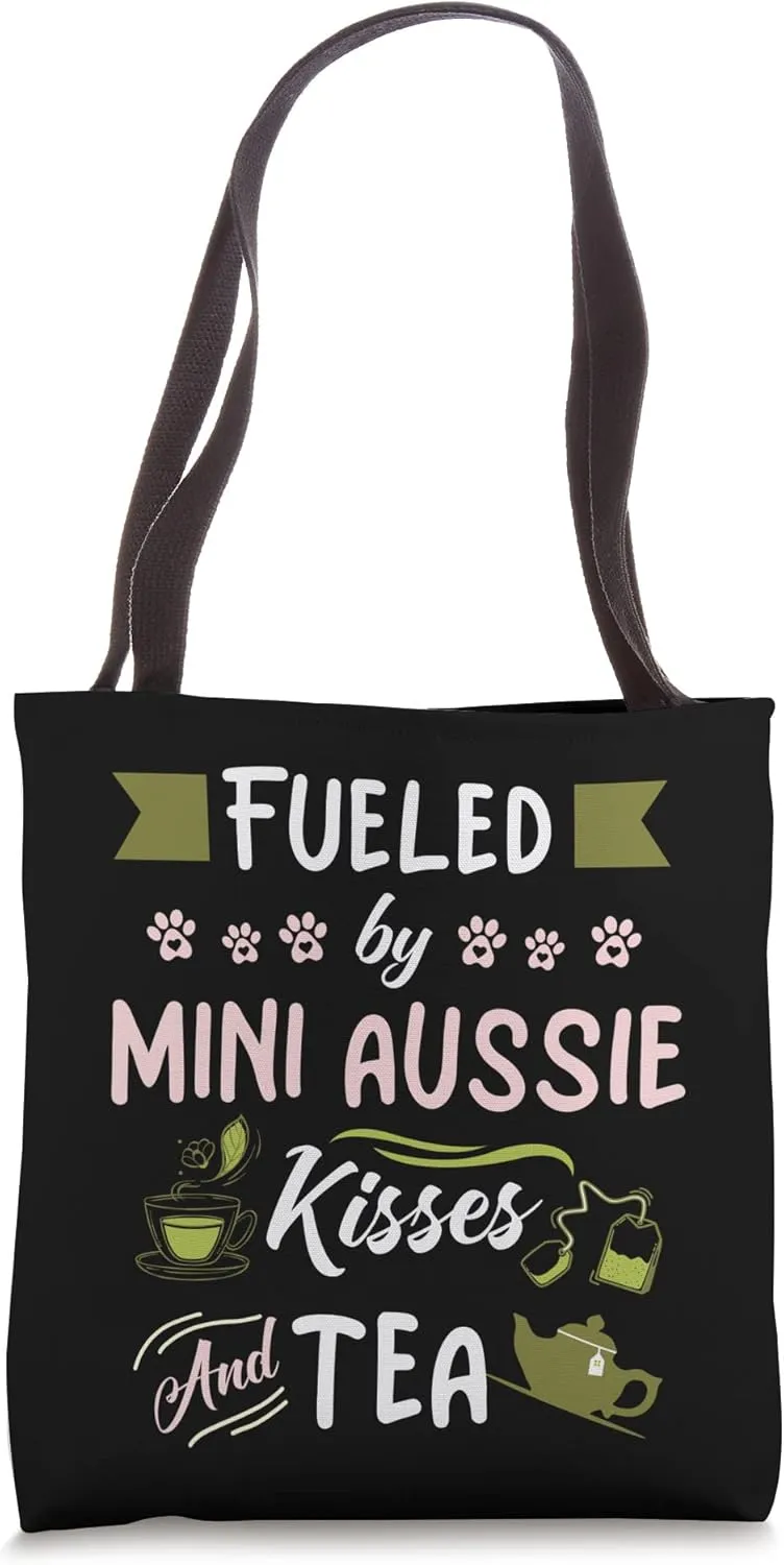 Mini Aussie Mom Australian Shepherd Dog Tea Lover Tote Bag