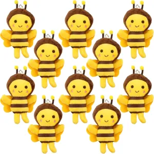 Mini Bee Stuffed Animal Toys Plush Bee Plush Honeybee Keychain for Room Decor Birthday Baby Shower Animal Party Favors