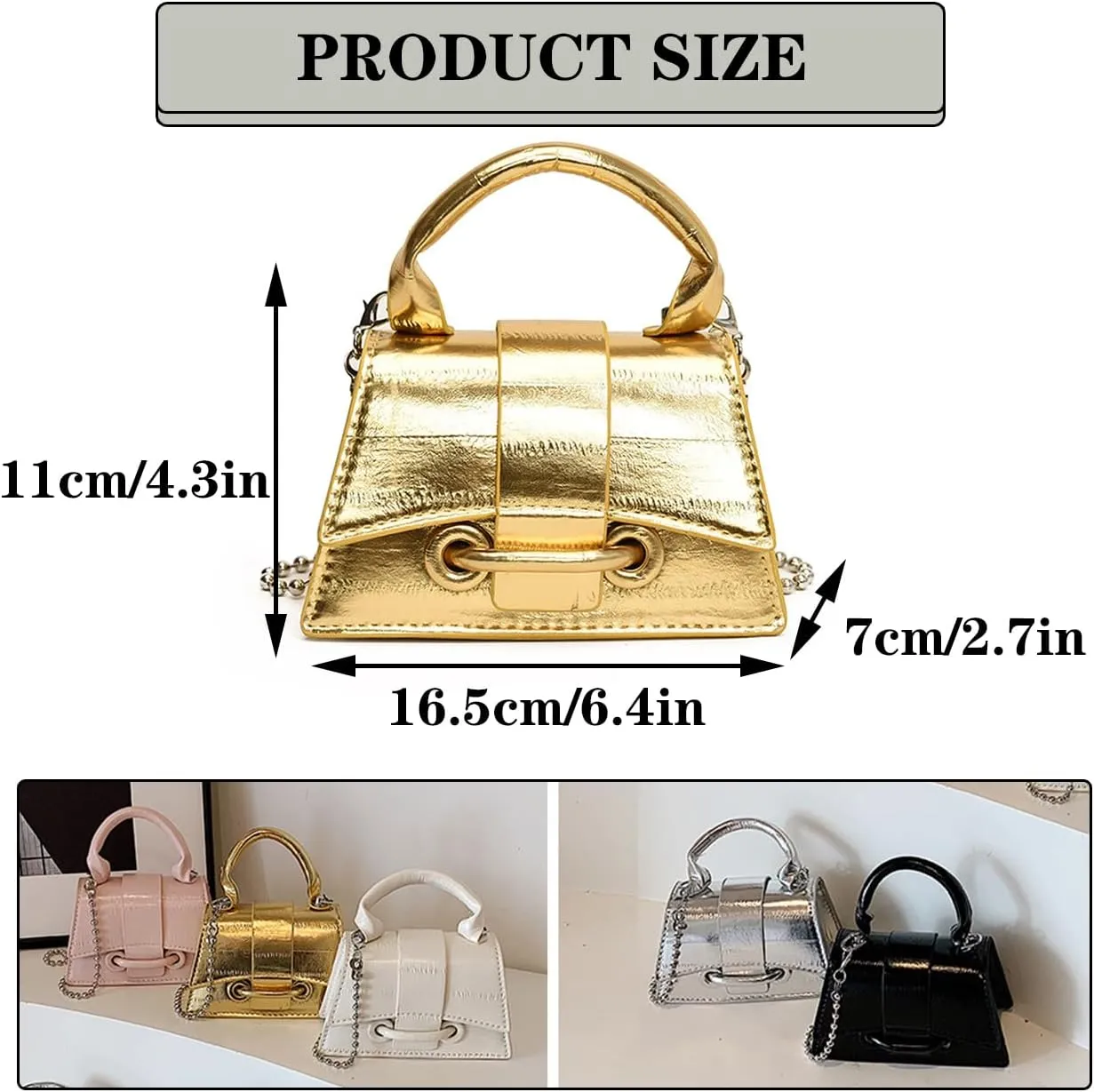Mini Crossbody Bags Women's Y2K Purses Top Handle Crossbody Bag Clutch Shoulder Handbag for Cocktail Party Prom Wedding