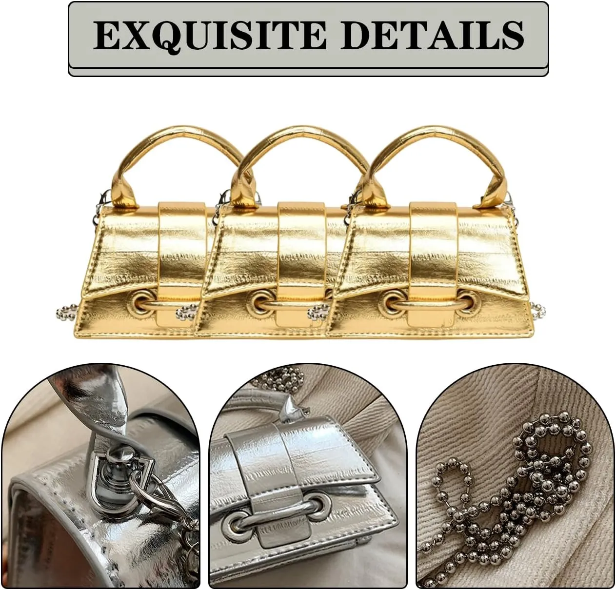 Mini Crossbody Bags Women's Y2K Purses Top Handle Crossbody Bag Clutch Shoulder Handbag for Cocktail Party Prom Wedding