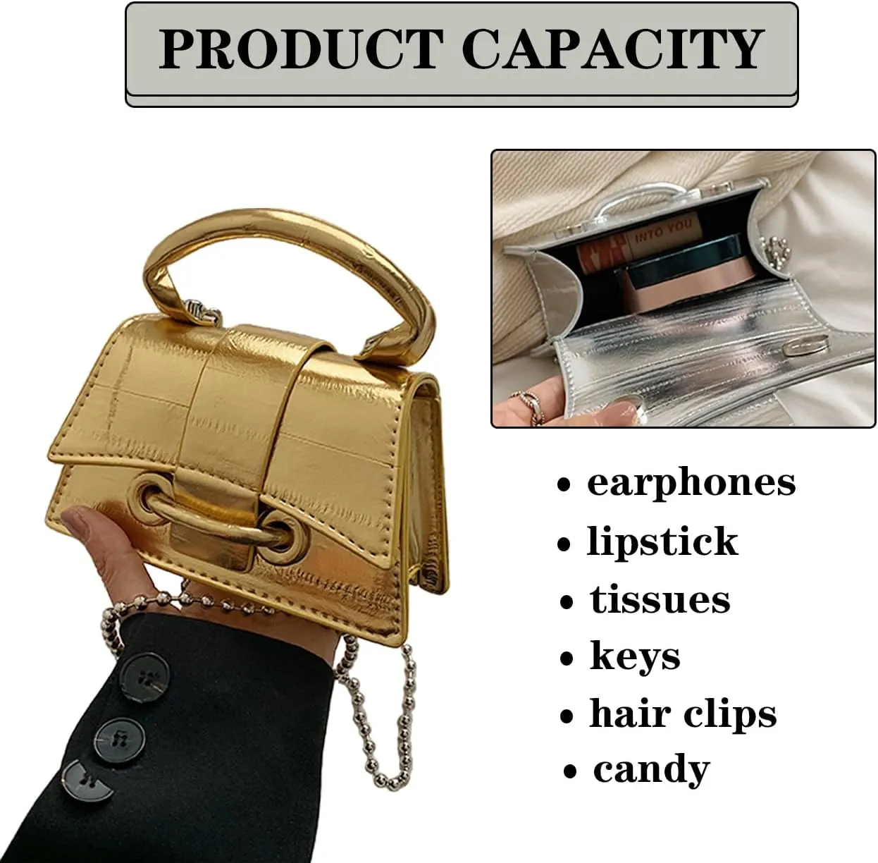 Mini Crossbody Bags Women's Y2K Purses Top Handle Crossbody Bag Clutch Shoulder Handbag for Cocktail Party Prom Wedding