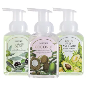 Mini Foaming Hand Soap - Pack of 3 - Avocado, Tuscan Olive, Coconut - 260 ML/ 8.7 FL. OZ Each