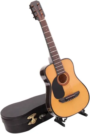 Mini Guitar Model House Decor Fake Guitar Toy for Boys and Girls 13cm Musical Instrument Model Ornament for Birthday Present