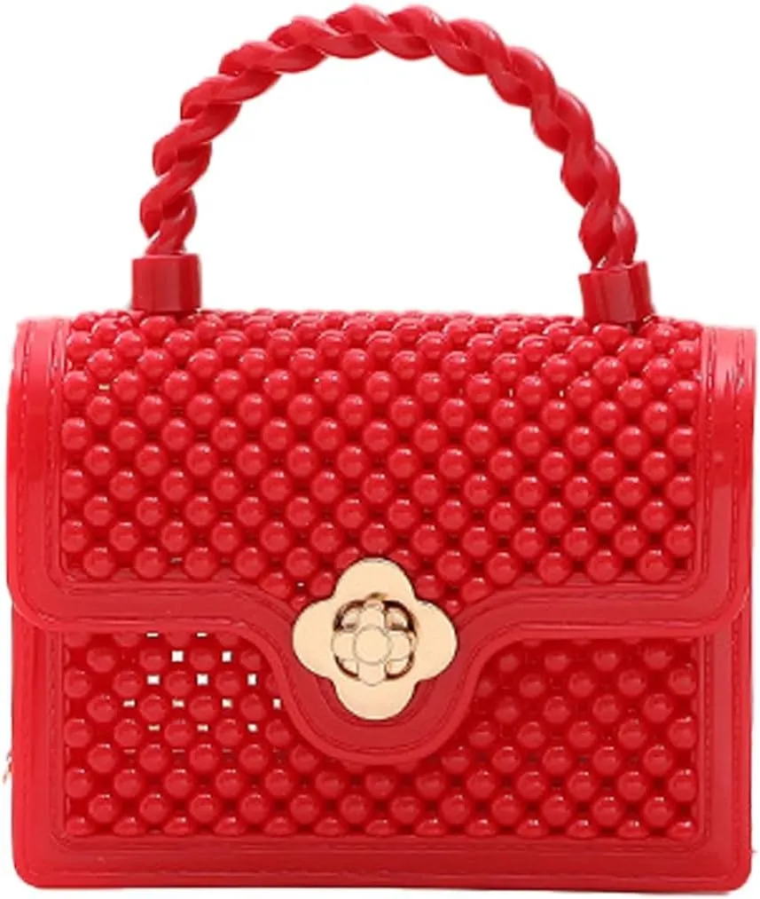 Mini Jelly Bag Fashion Candy Color Handbag with Chain Strap Pvc Shoulder Bags for Women Small Crossbody Bag