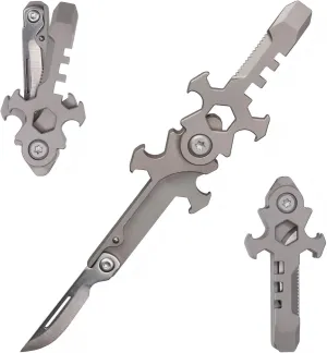 Mini Pocket Knife Multitool, 7 in 1 Titanium Multitool Tool, Multifunctional Knife, Mini Tool, Crowbar, Bottle Opener, Saw Wrench, Small Tools, Men's Gadget
