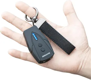 Mini Stun Gun with LED Flashlight and Wrist Strap – Unique Key Chain Design – Using Anti Slip Materials can Better and Faster aim with Charging Cable,Mini Screwdriver and User Manual