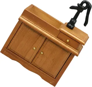 Miniature Bathroom Sink Washbasin Cabinet for Dollhouse Decor Fine Craftsmanship Realistic Simulation Washbasin for Scale Miniature Furniture Cute Bathroom Accessory