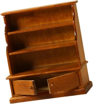 Miniature Bookshelf Doll House Accessory Miniature Wooden Furniture for Dollhouse