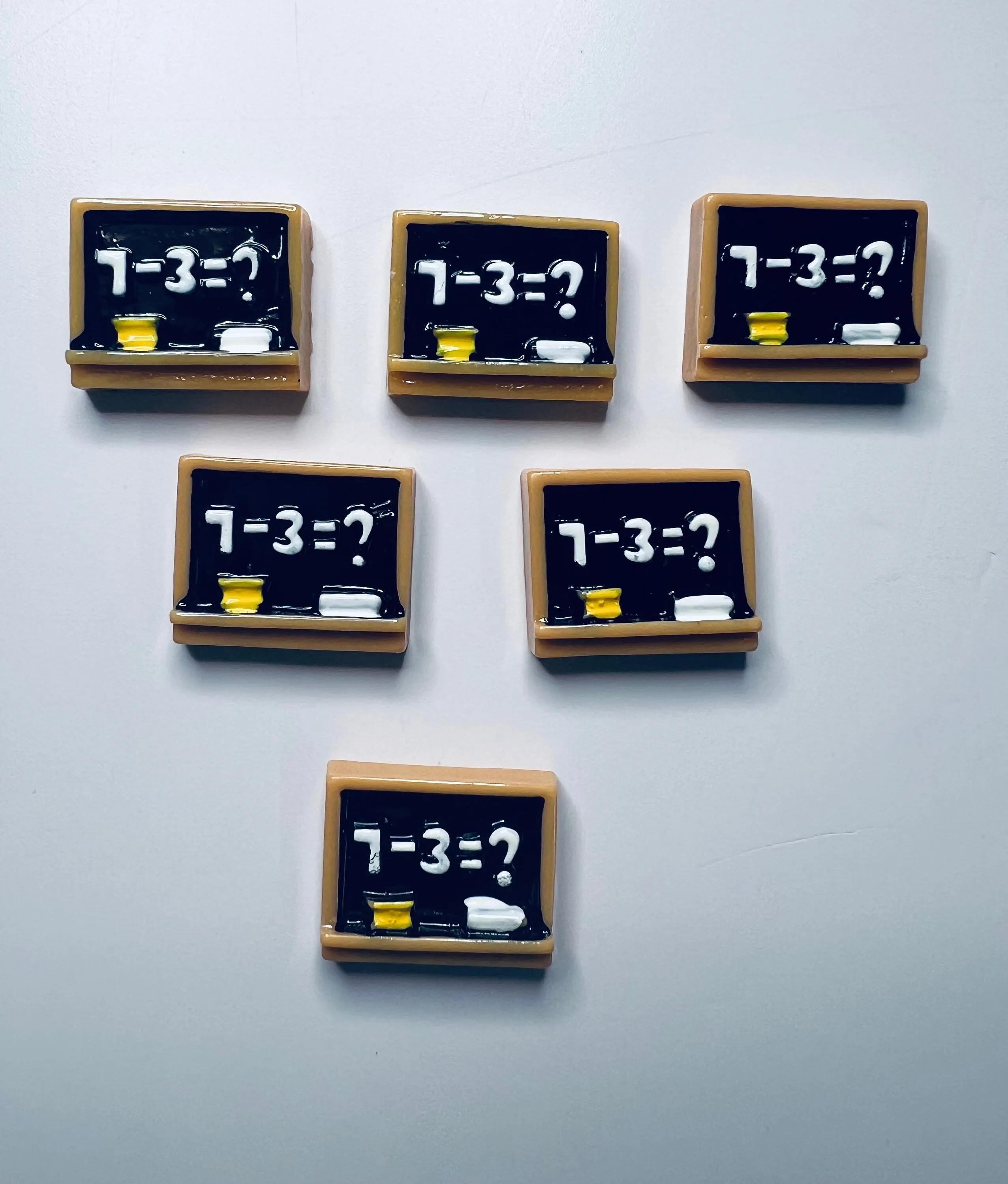 Miniature CHALKBOARD Trinket for Dollhouse-Mini Math Board-Doodads-Miniature Dollhouse Objects for Scool-Doodads-Minis for Speech Therapy