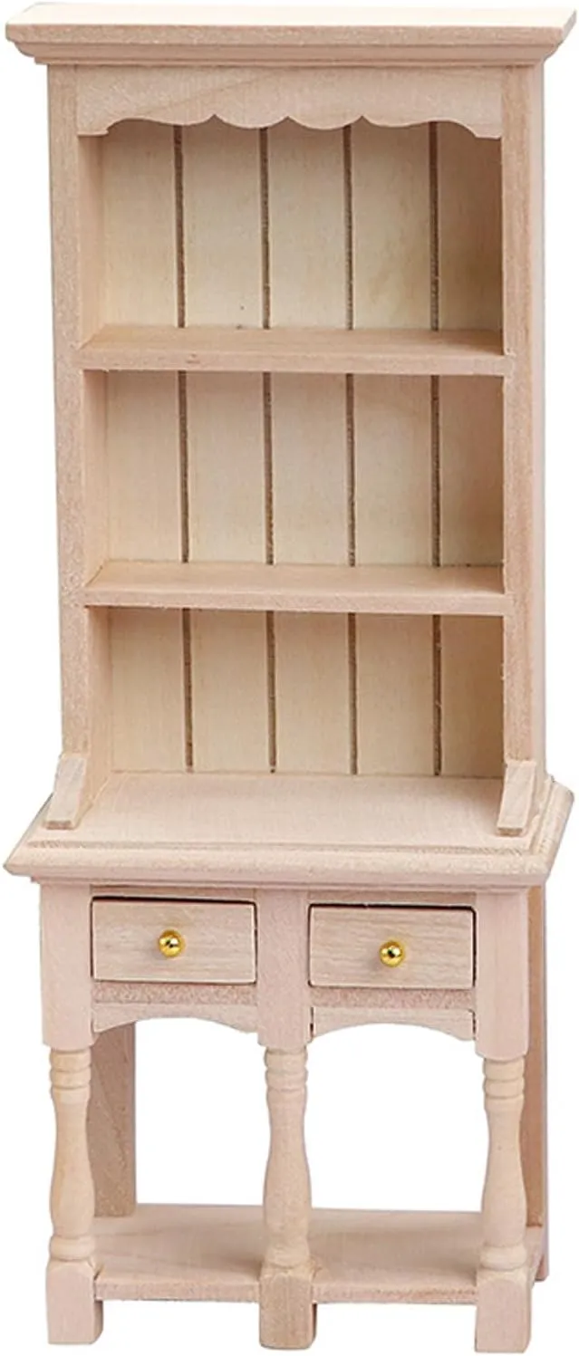 Miniature Dollhouse Cupboard Bookshelf,Wooden Dollhouse Bookcase,1 12 Scale Dollhouse Furniture
