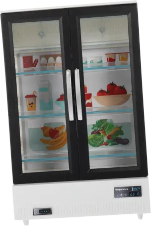 Miniature Dollhouse Mini Fridge Model Realistic Refrigerator for Kitchen Decoration Accessory for DIY Projects for Micro Landscapes and Dollhouse Decor