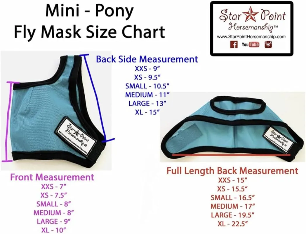 Miniature Horse-Pony No Ear Fly Masks100% Full UV Protection Durable Mesh Highly Comfortable (Small 28-32" Mini, Raspberry)