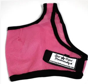 Miniature Horse-Pony No Ear Fly Masks100% Full UV Protection Durable Mesh Highly Comfortable (Small 28-32" Mini, Raspberry)