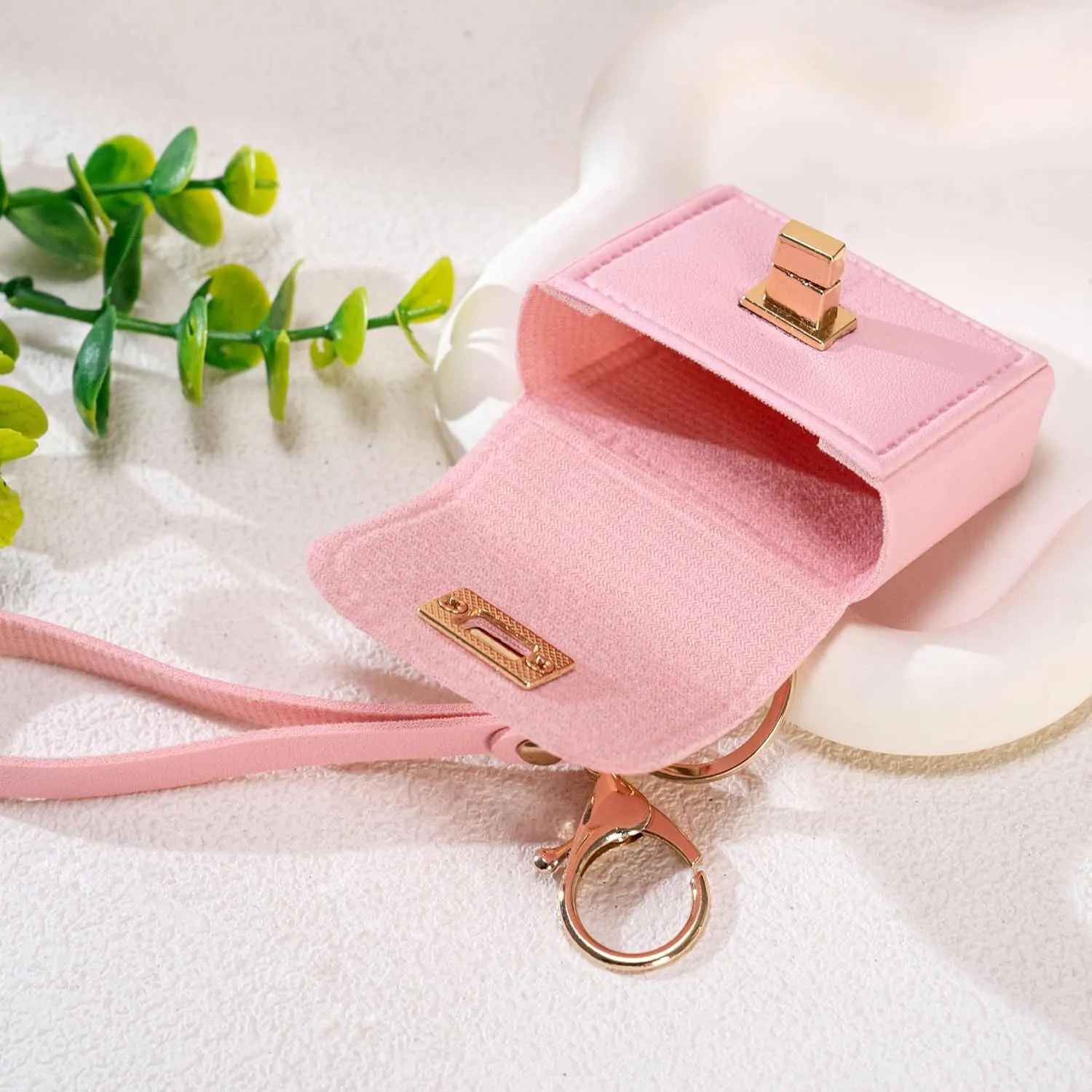 Miniature Leather Handbag Keychain Small Bag Keychain headphone bag Purse Charm Accessories