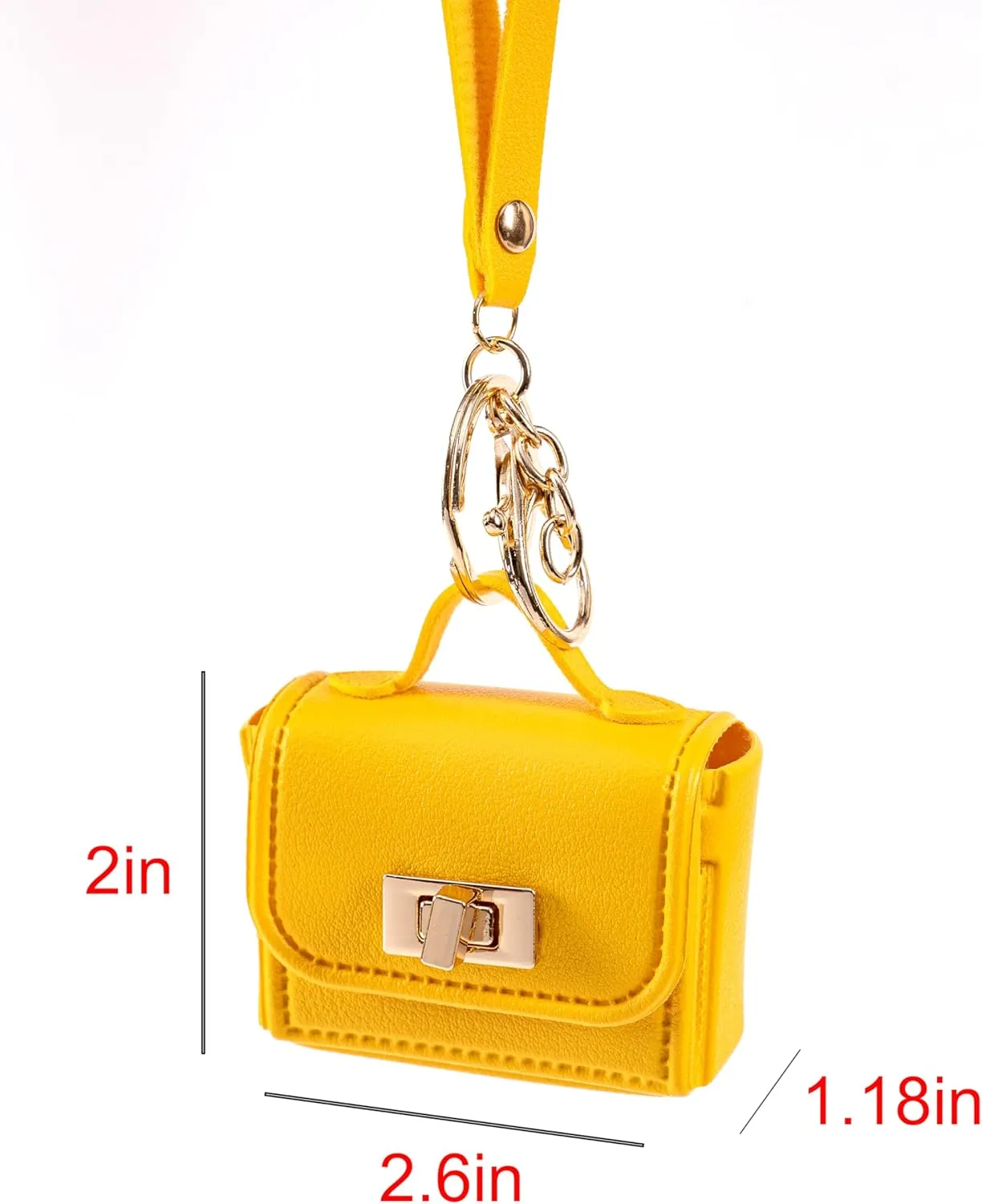 Miniature Leather Handbag Keychain Small Bag Keychain headphone bag Purse Charm Accessories