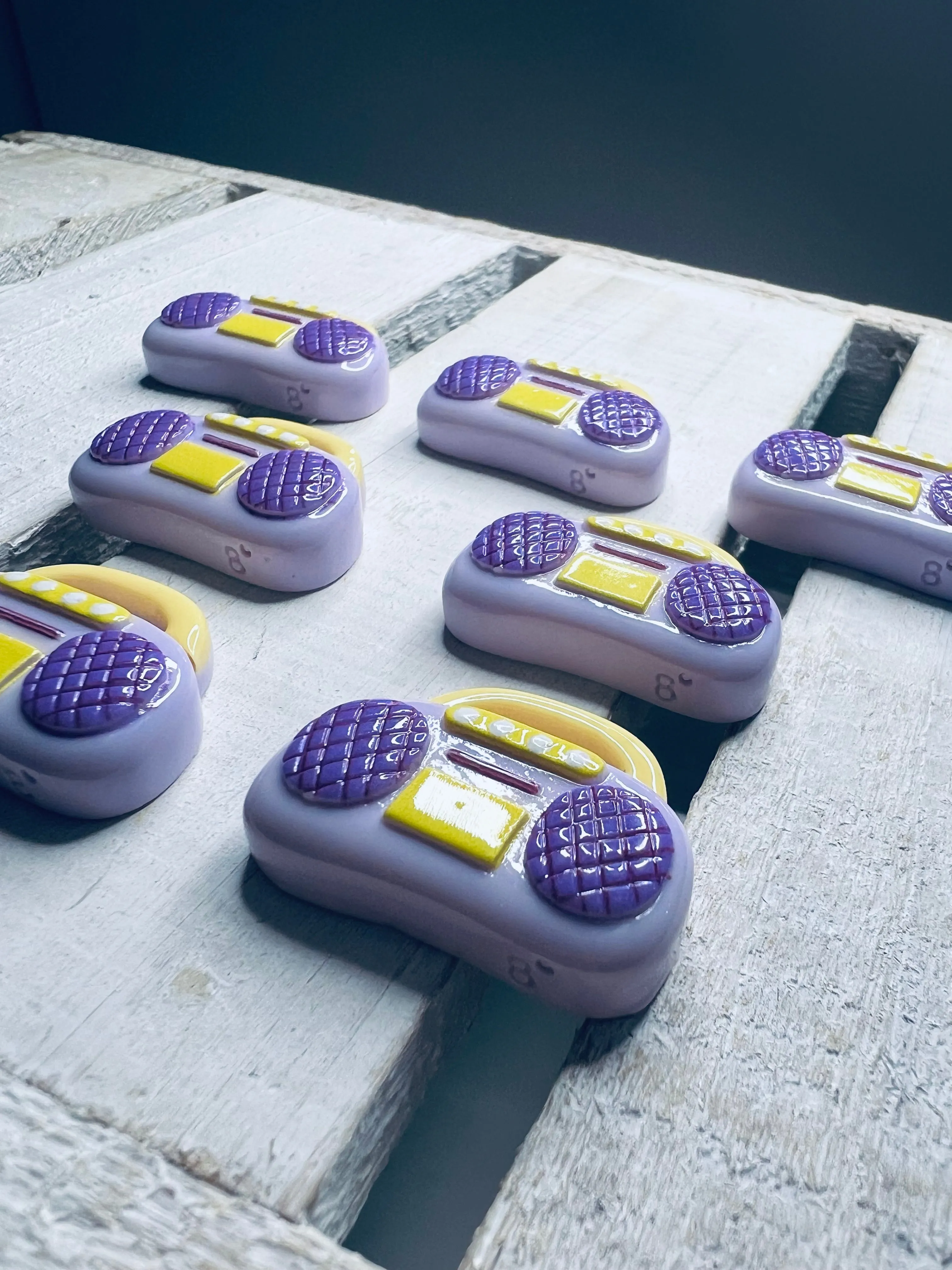Miniature RADIO Trinket Mini Boombox Mini Objects for Speech therapy Music Theme Mini Instruments Dollhouse Radio Object