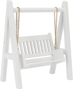 Miniature Swing White Dollhouse Miniature Porch Swing Exquisite Thickness