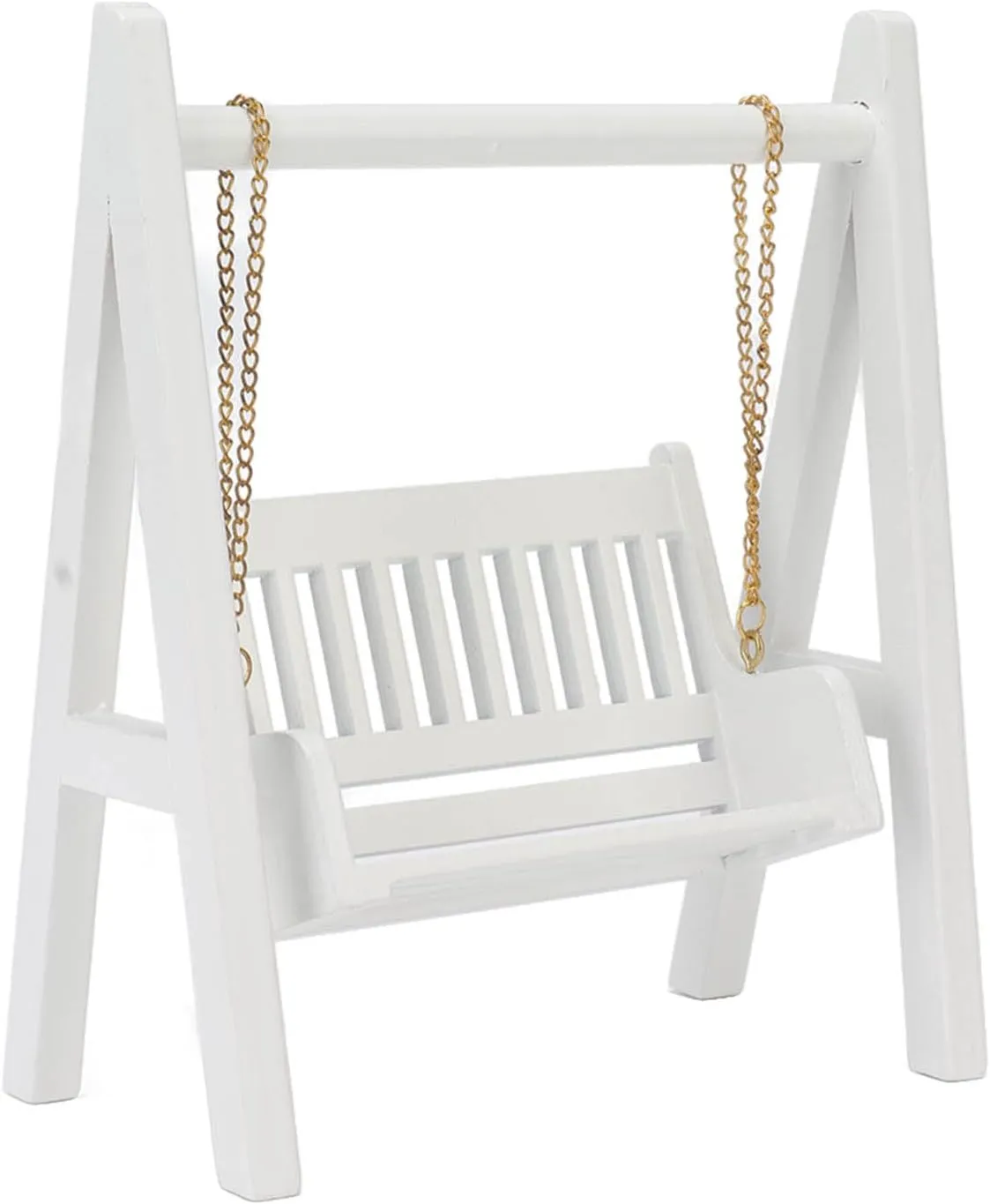 Miniature Swing White Dollhouse Miniature Porch Swing Exquisite Thickness