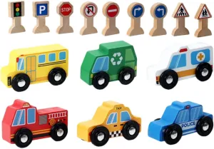 Miniature Traffic Road Sign for Learning Tools for Traffic Knowledge Car Models for Classroom Teaching Party Bag Fillers Educational