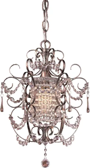Minka Lavery Crystal Chandelier Lighting 3121-333, Mini Candle, 1 Light, 60 Watts, Silver