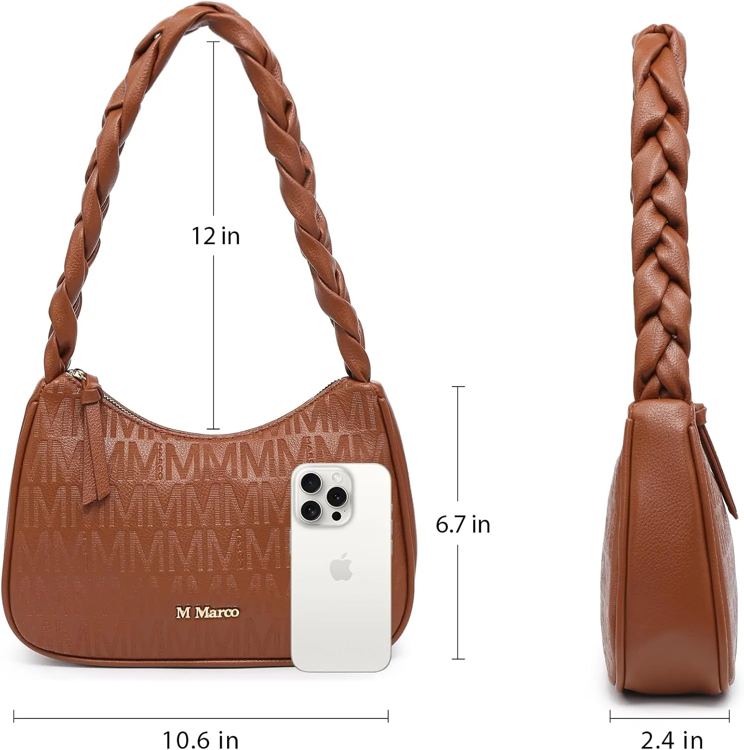 MKP Hobo Bags for Women Braided Top Handle Tote Handbag Shoulder Bag Ladies Trendy Designer Clutch Purse with Zipper Closure