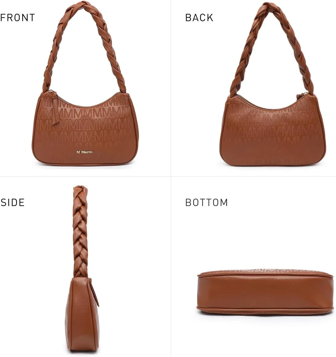 MKP Hobo Bags for Women Braided Top Handle Tote Handbag Shoulder Bag Ladies Trendy Designer Clutch Purse with Zipper Closure
