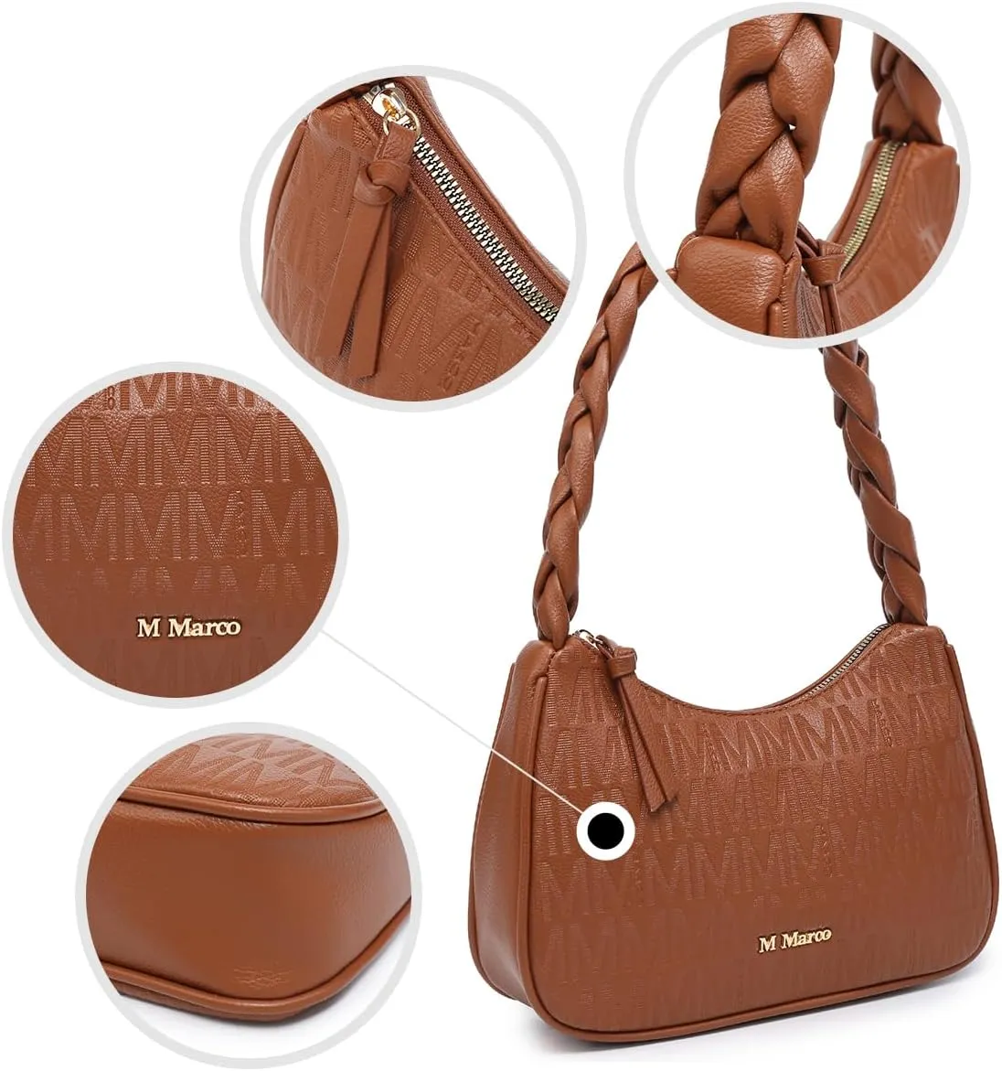 MKP Hobo Bags for Women Braided Top Handle Tote Handbag Shoulder Bag Ladies Trendy Designer Clutch Purse with Zipper Closure