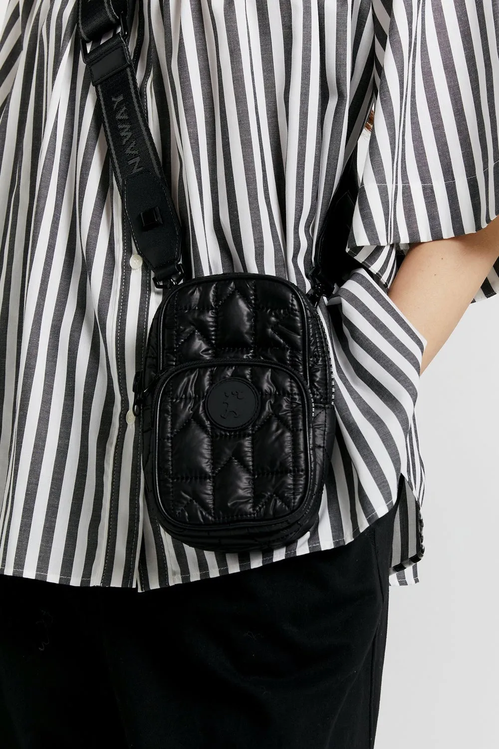 Monogram Quilted Mini Bag - Black