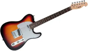 Monoprice Series 6 String Indio Retro Classic Electric Guitar with Gig Bag, Sunburst, Right, (610263) |25.5 Inches|