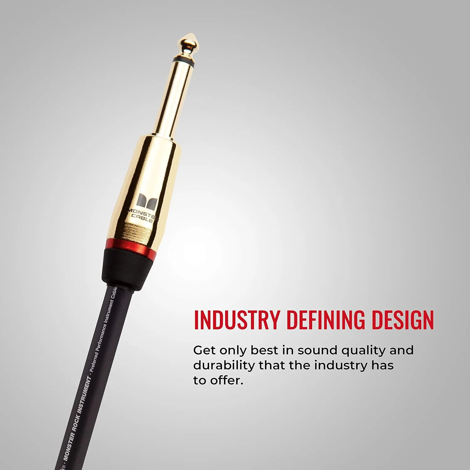 Monster Prolink Rock Instrument Cable. 21 ft Straight to Straight Guitar Cable. for Electric Guitar Cable. 95% Copper Braided Shielded Guitar Cable
