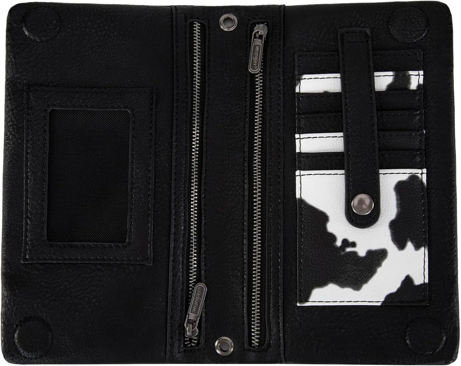 Montana West Wrangler Cow Print Womens Wristlet Wallet RFID Blocking Bifold Clutch Credit Card Holder Purse