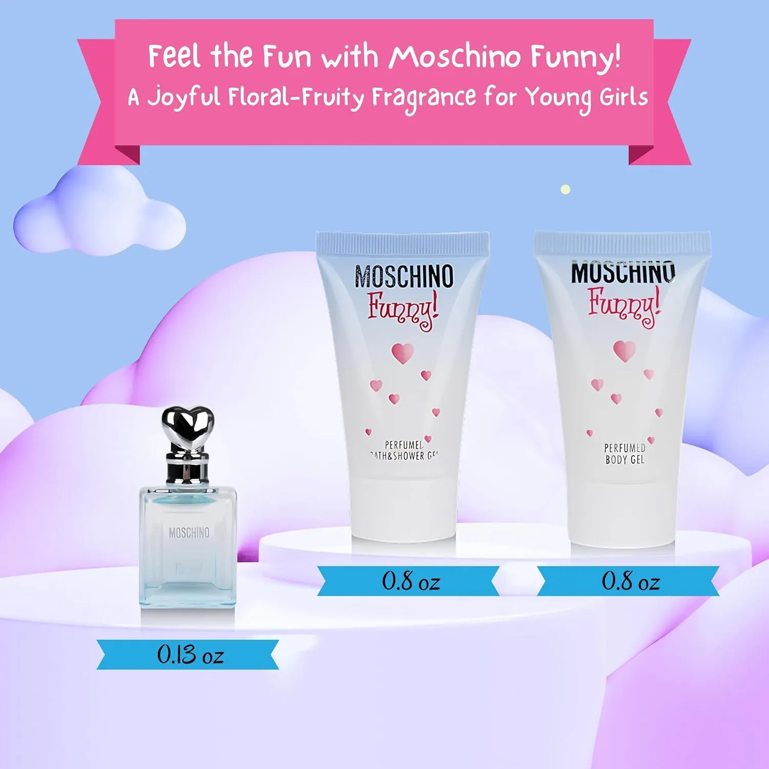 Moschino Funny! Gift Set for Women - Mini Perfume Collection EDT Spray & Lotion Combo