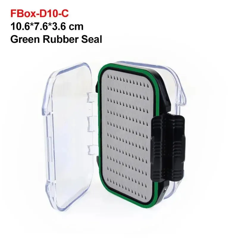 Mosodo Fly Fishing Box Plastic Slit Foam Lure Box Double Sides Waterproof Tackle Boxes Fly Easy Grip River Fishing Accessories