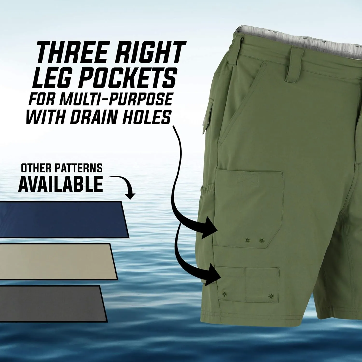 Mossy Oak Fishing Shorts for Men Quick Dry Flex