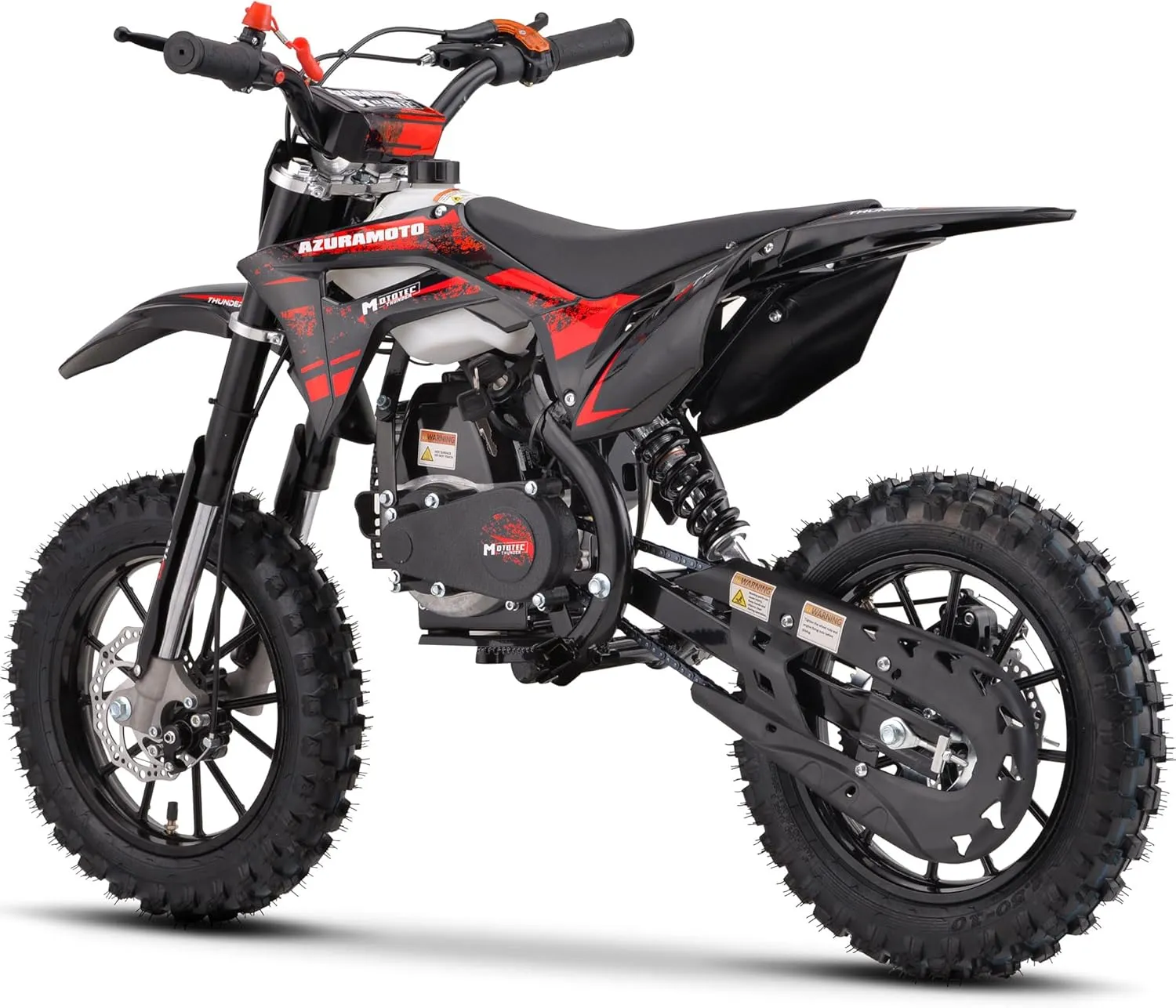 MotoTec Thunder 50cc 2-Stroke Kids Gas Dirt Bike Red
