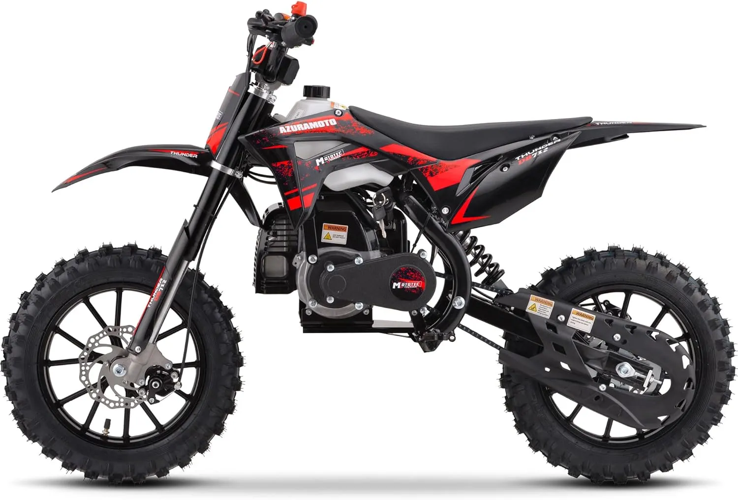 MotoTec Thunder 50cc 2-Stroke Kids Gas Dirt Bike Red