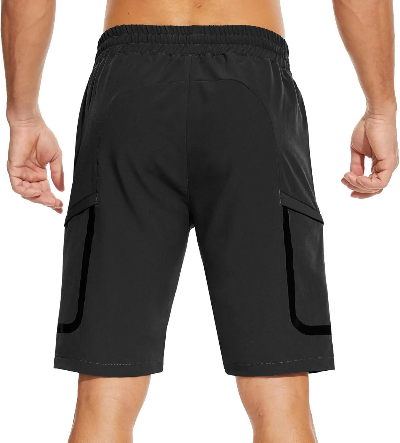 MOURCE Mens Hiking Shorts 9 Inch Inseam Quick Dry Lightweight Stretch Elastic Waist Outdoor Men Golf Shorts Fishing Camping