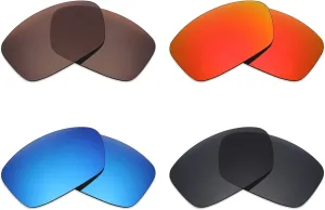 Mryok 4 Pair Polarized Replacement Lenses for Oakley Hijinx Sunglass - Stealth Black/Fire Red/Ice Blue/Bronze Brown