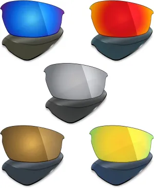 Mryok 5 Pair Polarized Replacement Lenses for Oakley Bottlecap Sunglass - Ice Blue/Fire Red/Silver Titanium/Bronze Gold/24K Gold