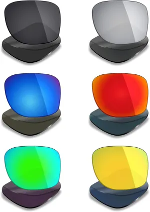 Mryok 6 Pairs Polarized Replacement Lenses for Oakley Jupiter Squared LX OO2040 Sunglass - Stealth Black/Fire Red/Ice Blue/Silver Titanium/Emerald Green/24K Gold