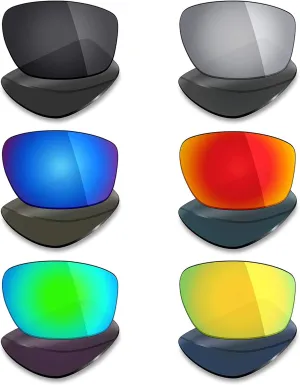 Mryok 6 Pairs Polarized Replacement Lenses for Oakley Valve New 2014 Sunglass - Stealth Black/Fire Red/Ice Blue/Silver Titanium/Emerald Green/24K Gold