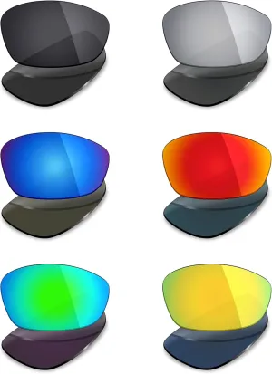 Mryok 6 Pairs Polarized Replacement Lenses for Rudy Project Zyon Sunglass - Stealth Black/Fire Red/Ice Blue/Silver Titanium/Emerald Green/24K Gold