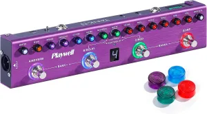 Multi Effects Guitar Pedal TANK-G,Digital Electric Guitar Effector with 36 Editable Presets,Chorus,Delay,Reverb,MOD,IR Loading,Recording,Tuner,Built-in battery,BT connection