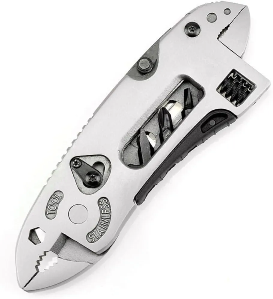 Multi-purpose Wrench Set Pliers Wire Cutter and Spanner Compact Multi Tool for Camping Travel Repair